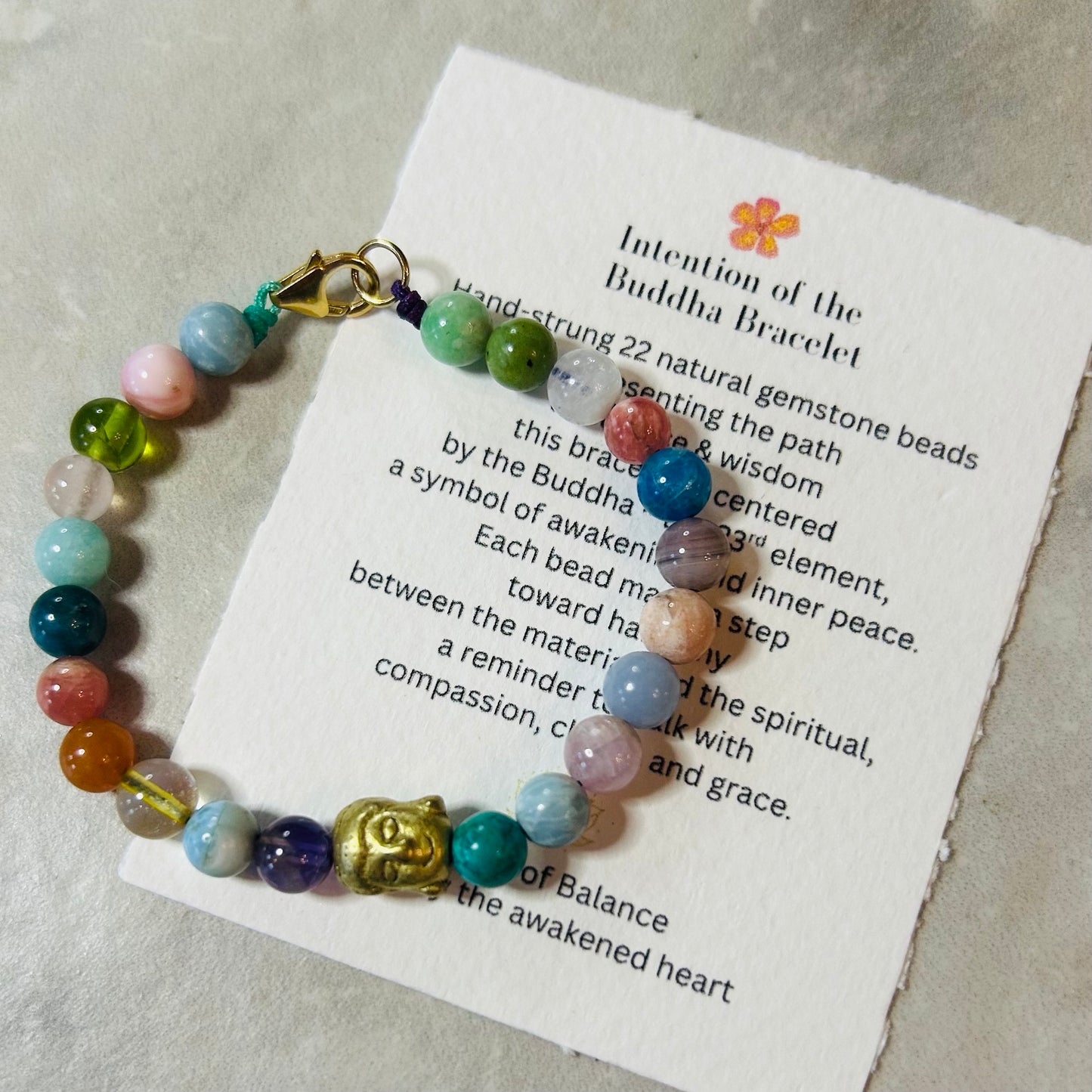 Intention Buddha Gemstone Bracelet