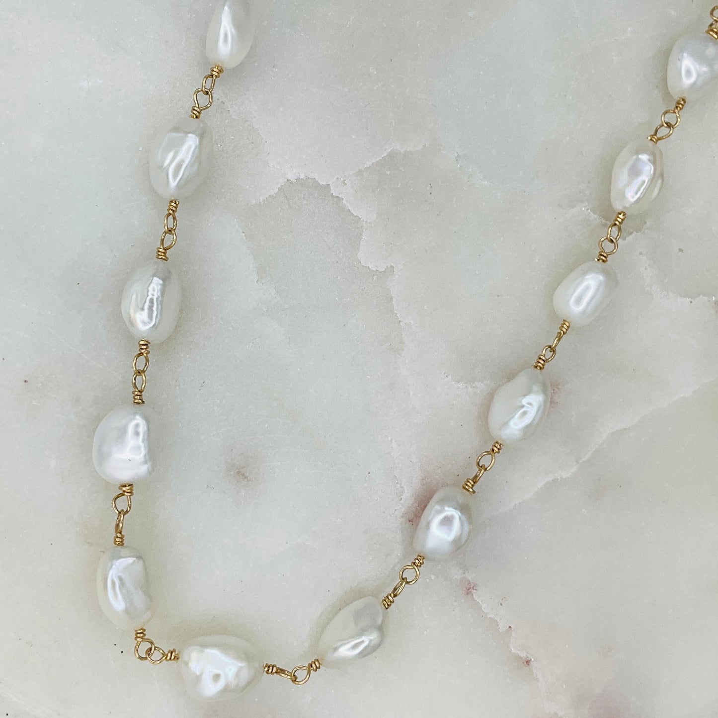"Jelly Bean" Pearl Necklace