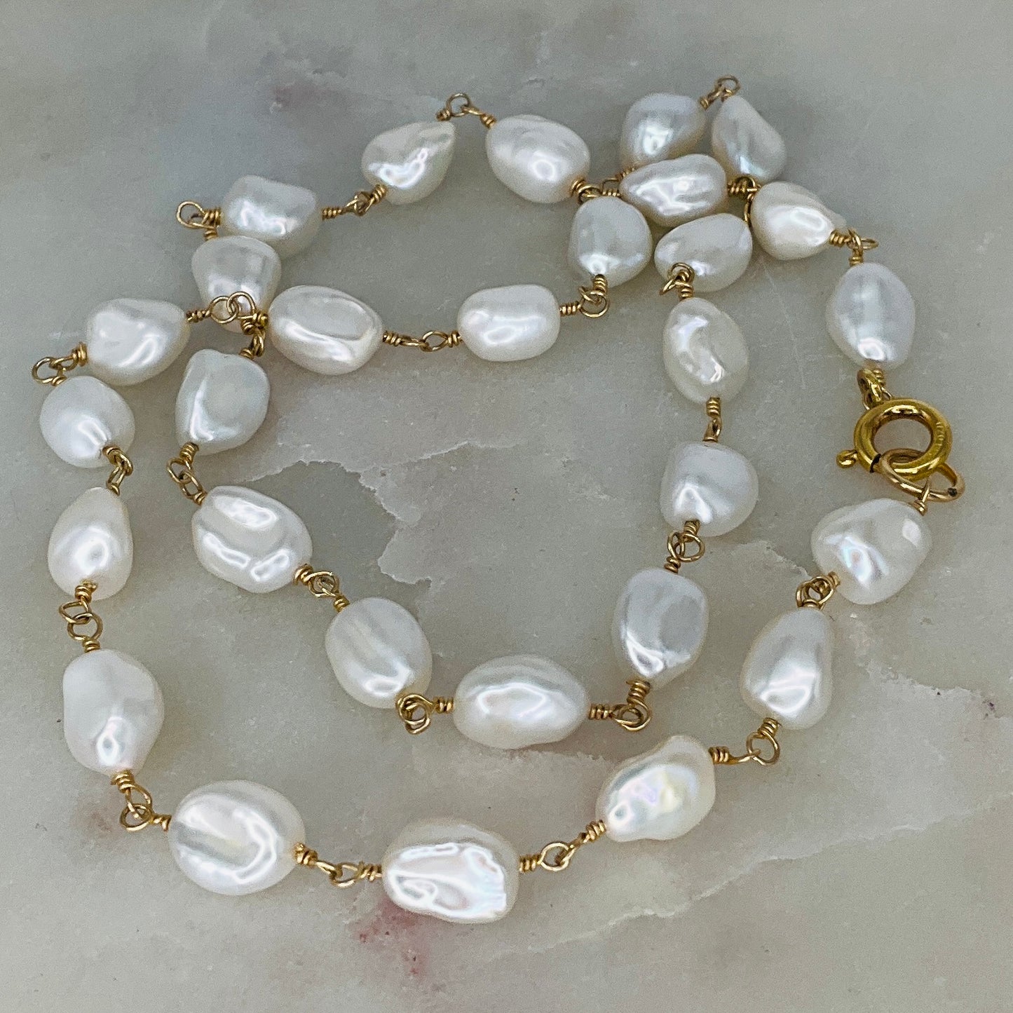 "Jelly Bean" Pearl Necklace