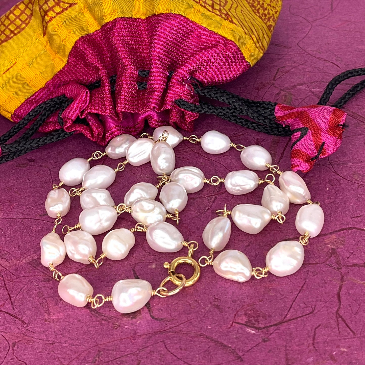 "Jelly Bean" Pearl Necklace
