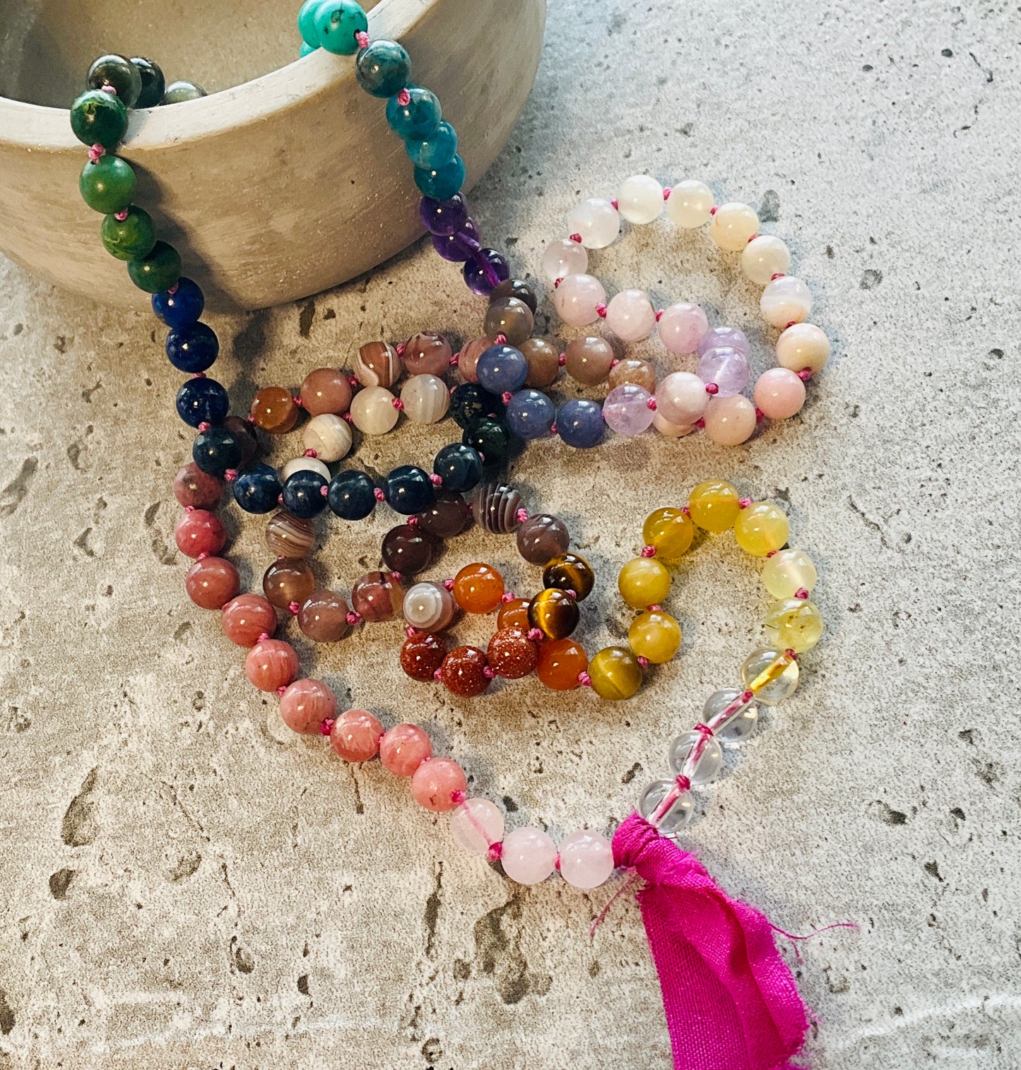 Bohemian Intention Mala ~ Pink (004)