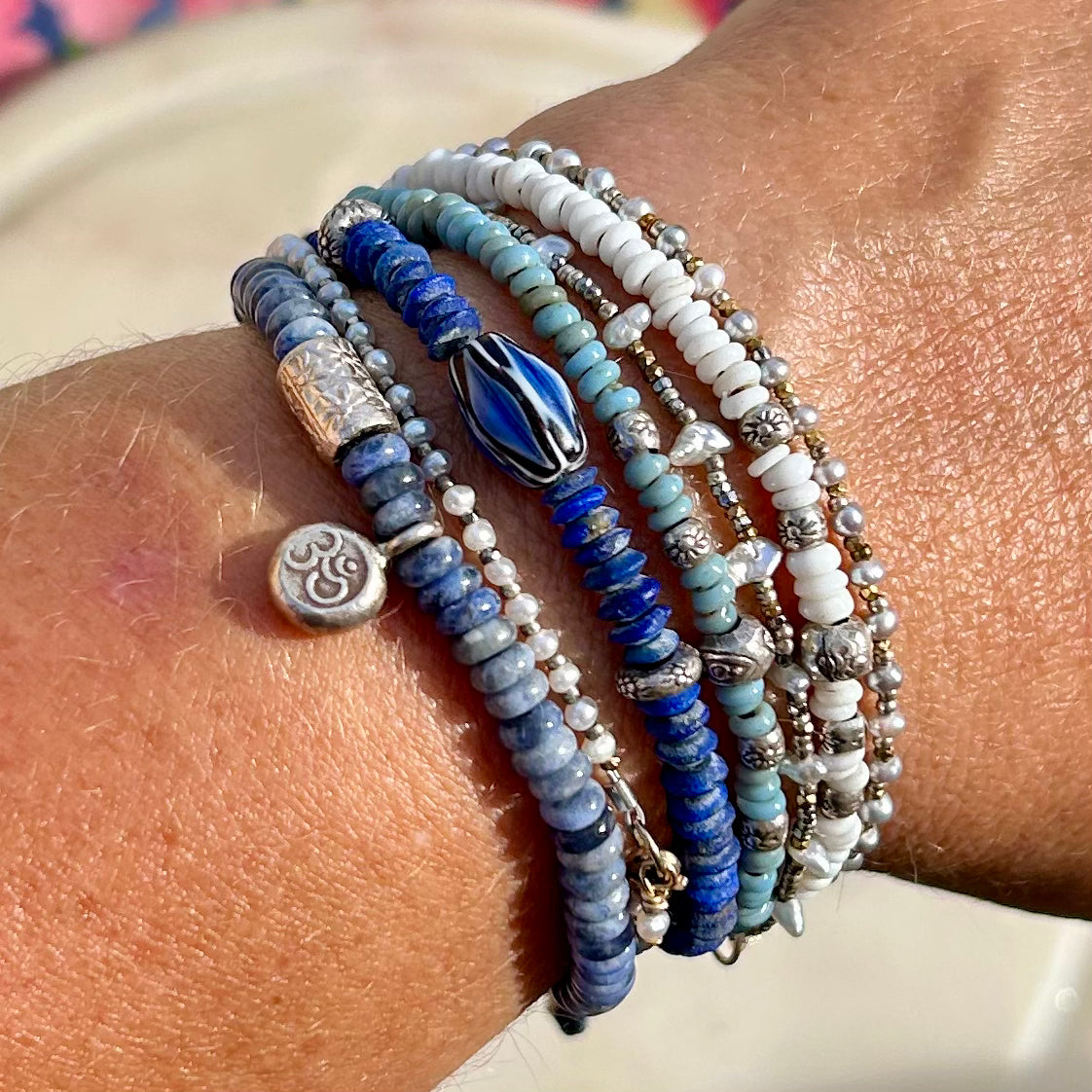 Beaded Om Enlightenment Bracelet