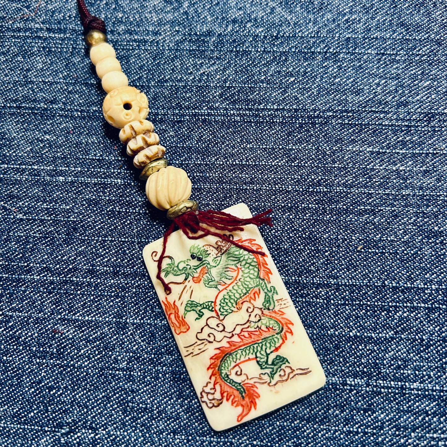 Dragon Tile Handbag Charm