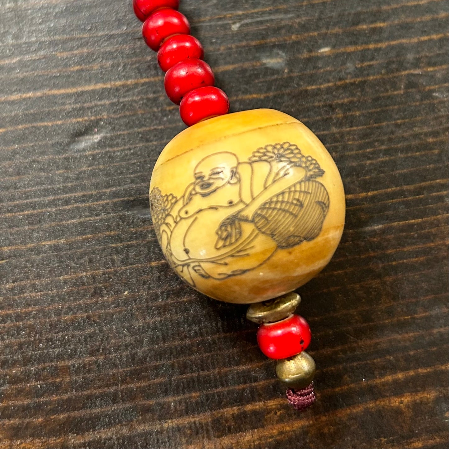 Vintage Japanese Pryer Buddha Bead - Round