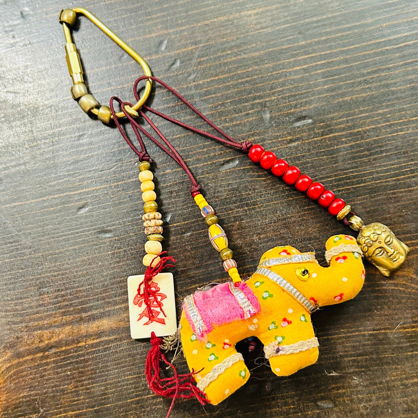 Brass Buddha Handbag Charm