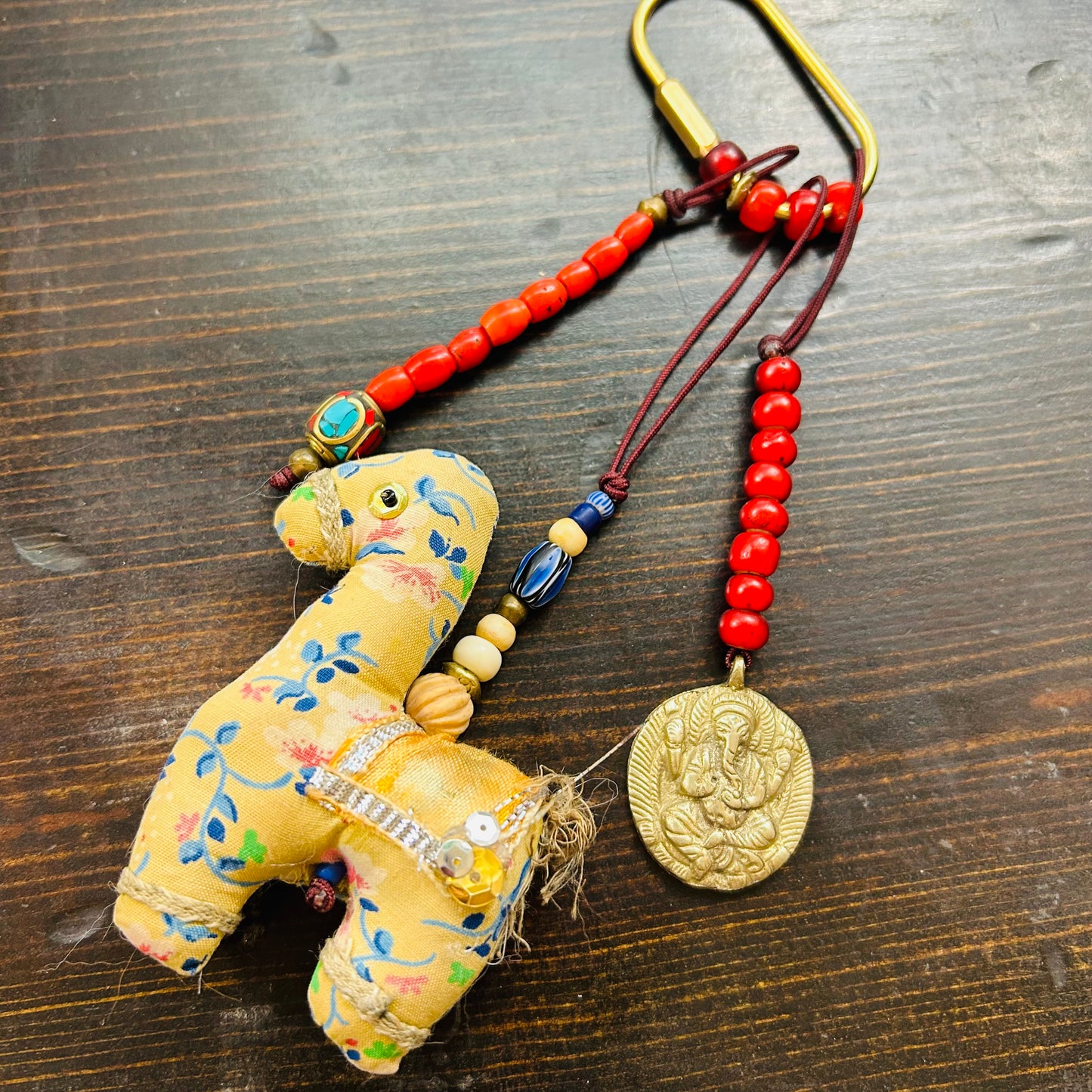 Large Brass Divine Ganesh Handbag Charm