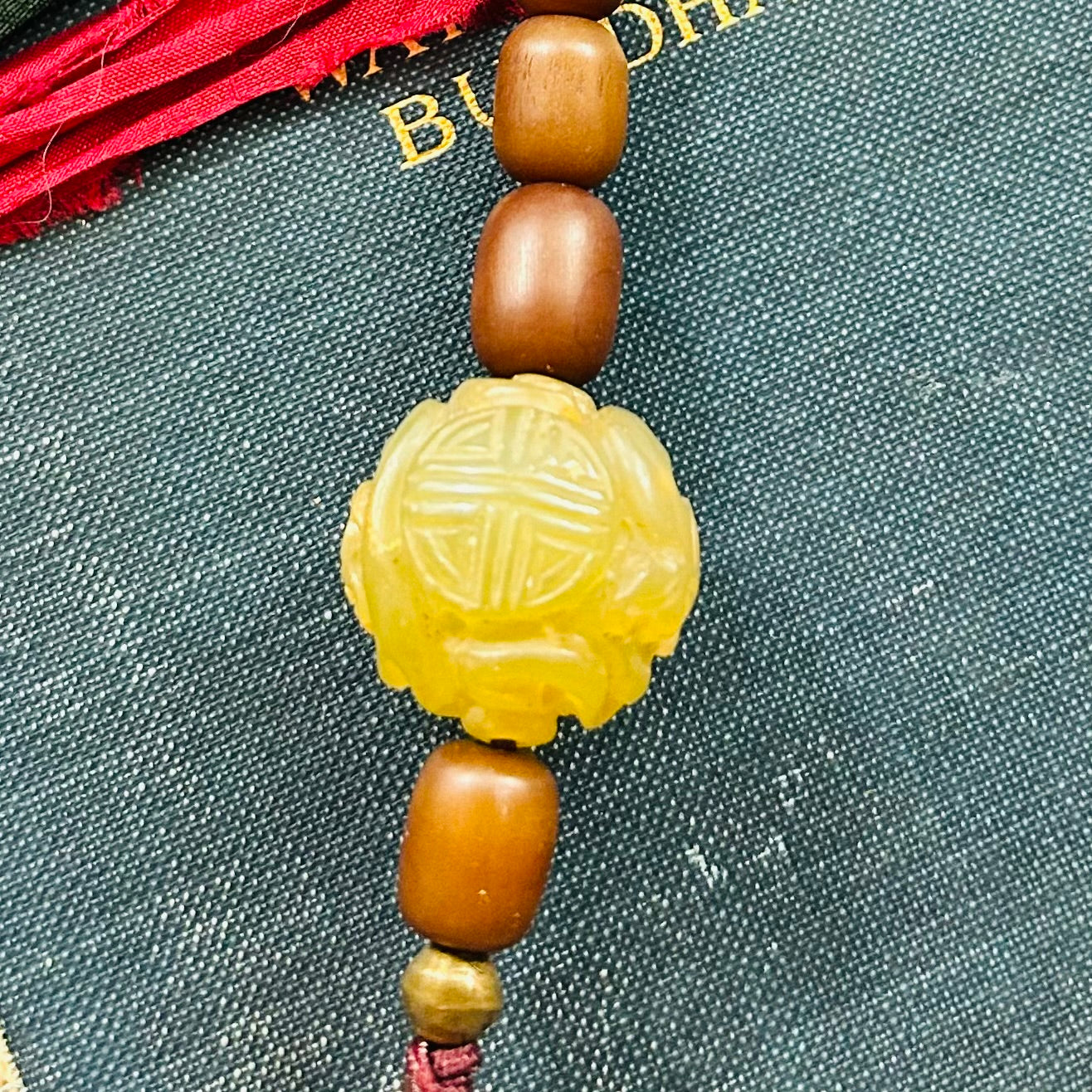 Double Happiness Jade Bead Handbag Charm