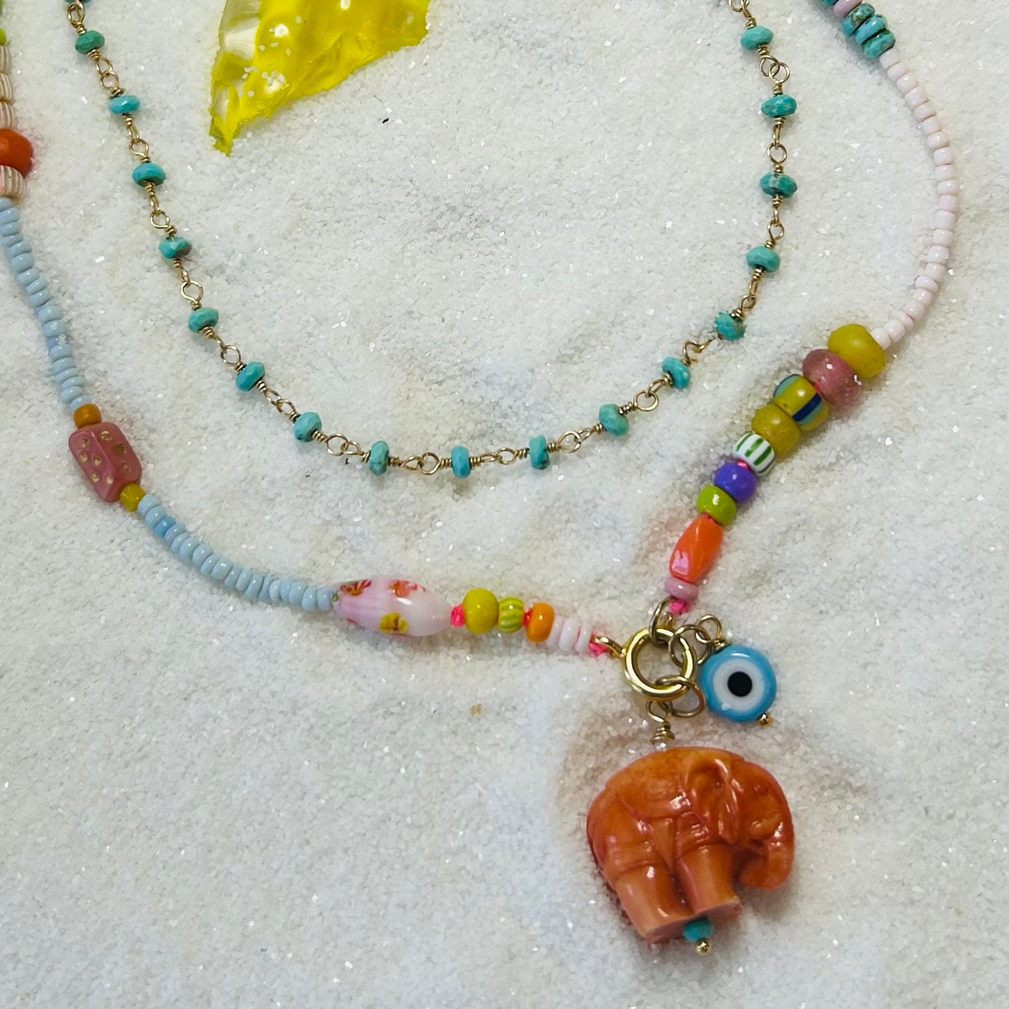 Sleeping Beauty Turquoise Rosary Necklace