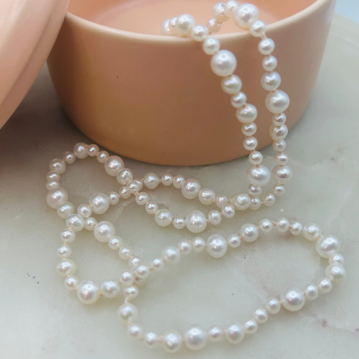 Bubble Pearl Necklace – Modern Freshwater Pearl Necklace with Gold-Filled Clasp