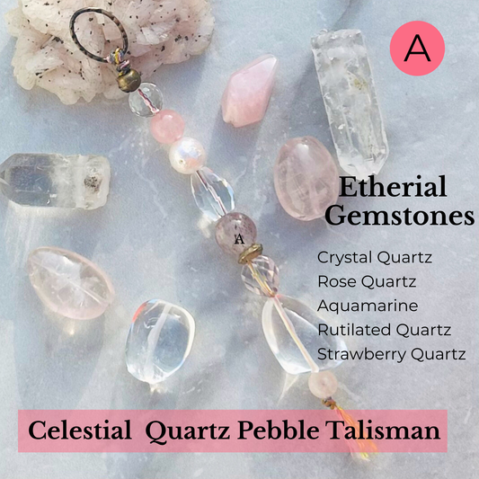 Etherial Crystal Quartz Charm for Clarity & Light