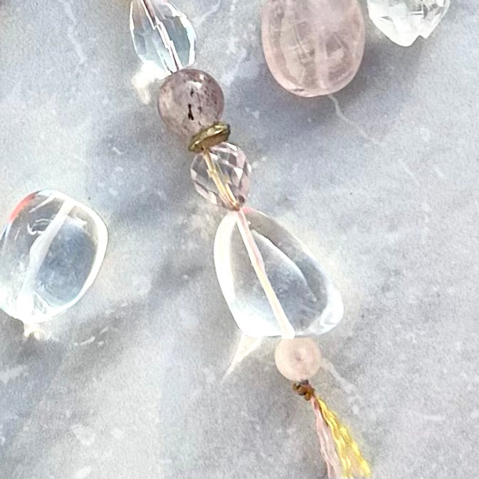 Etherial Crystal Quartz Charm for Clarity & Light