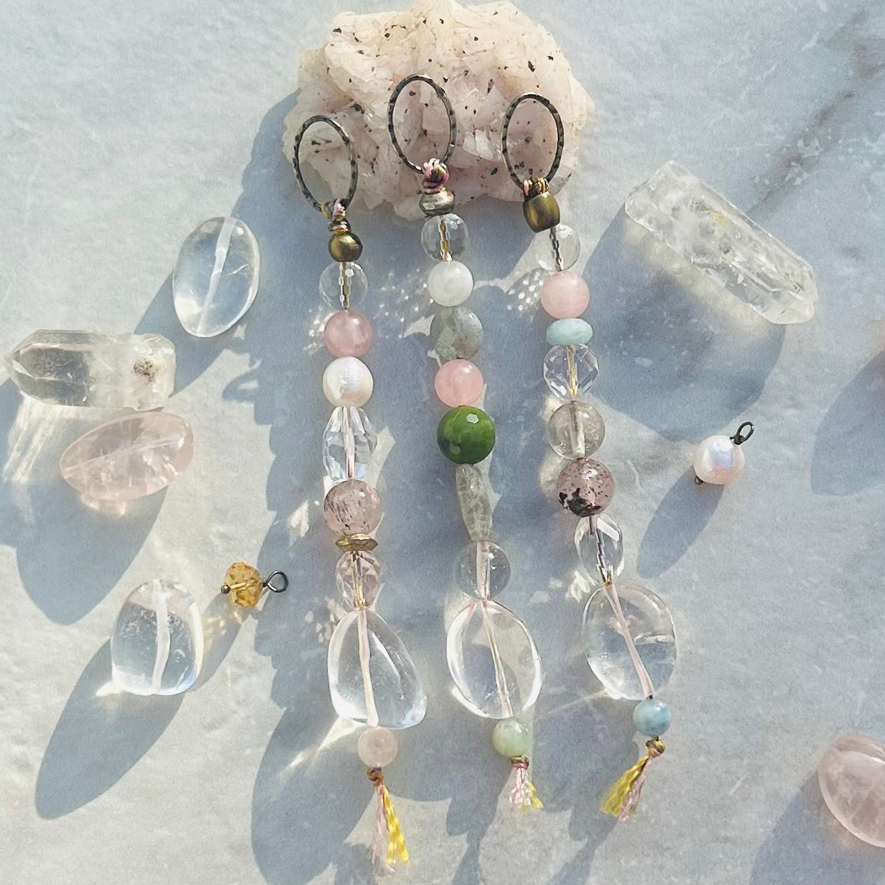 Etherial Crystal Quartz Charm for Clarity & Light