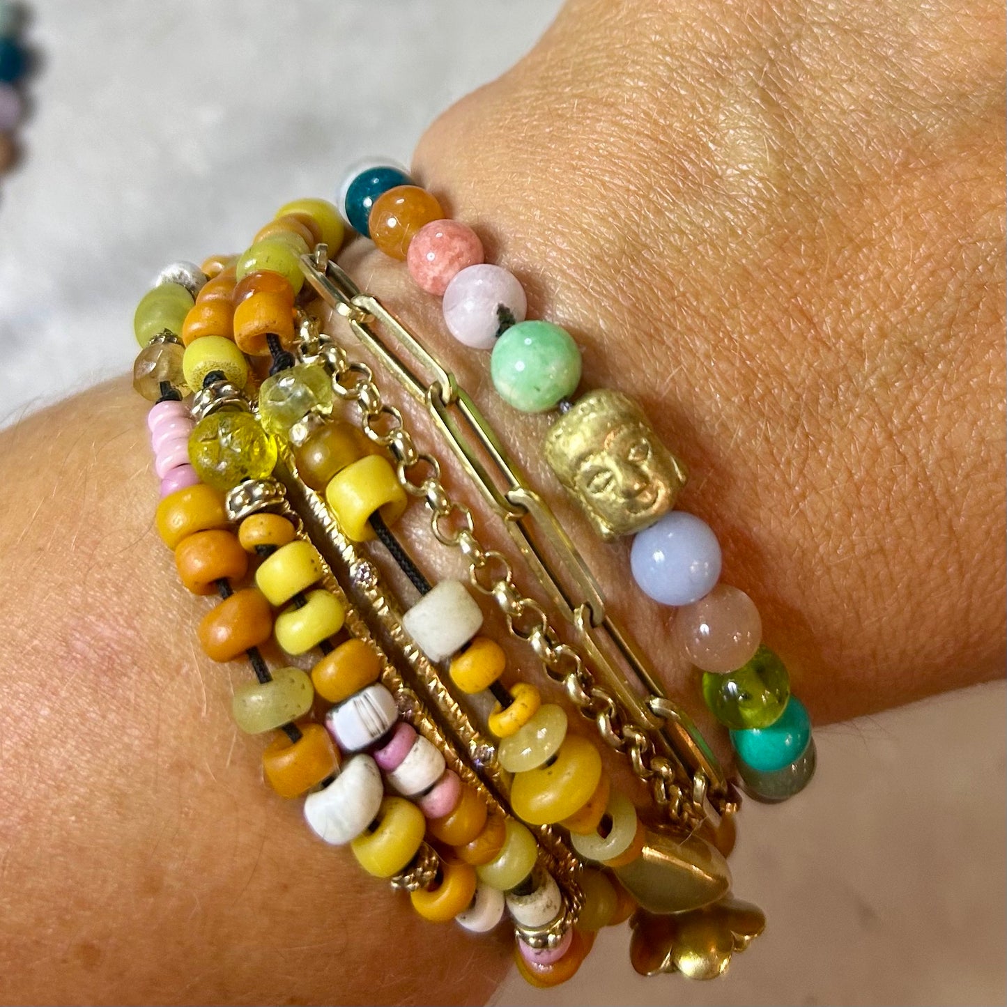 Intention Buddha Gemstone Bracelet