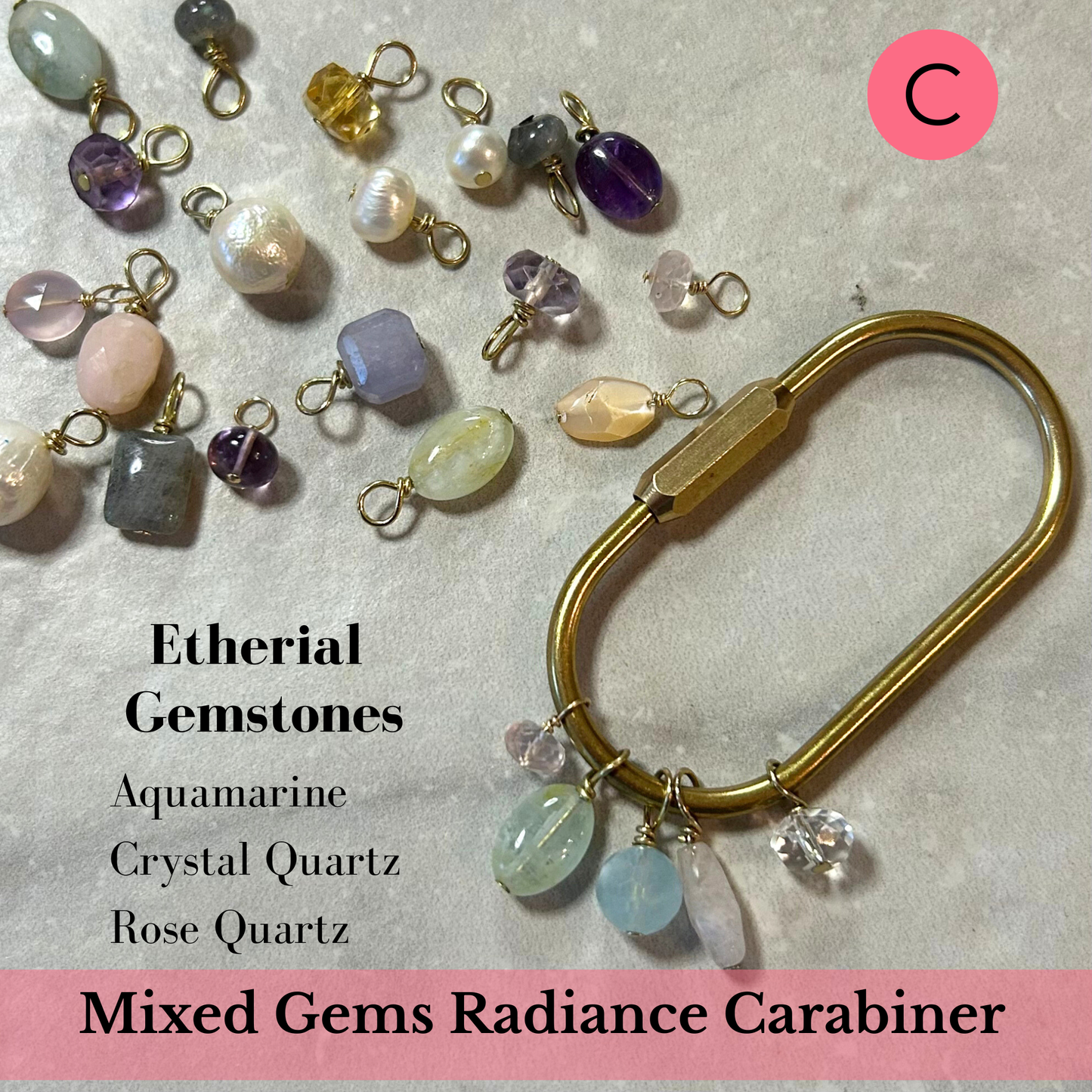 Etherial Gemstone Carabiner
