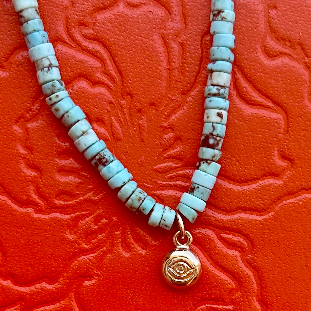 Protective Evil Eye Talisman Turquoise Necklace