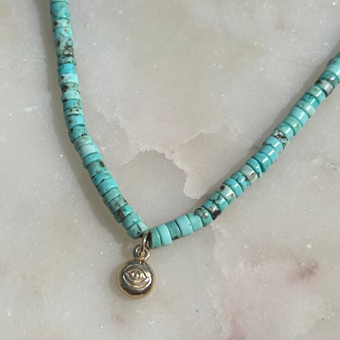 Protective Evil Eye Talisman Turquoise Necklace