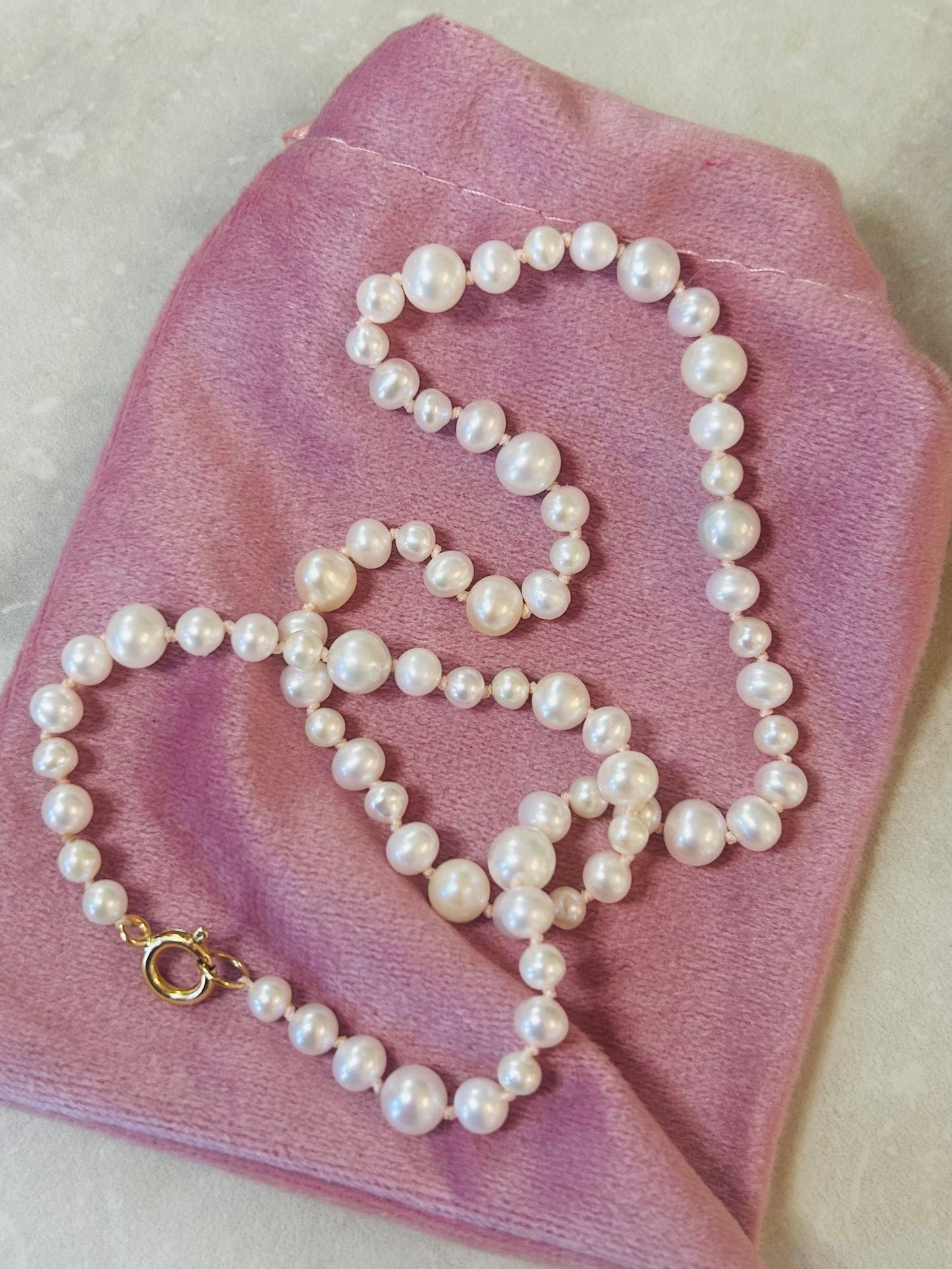 Bubble Pearl Necklace – Modern Freshwater Pearl Necklace with Gold-Filled Clasp