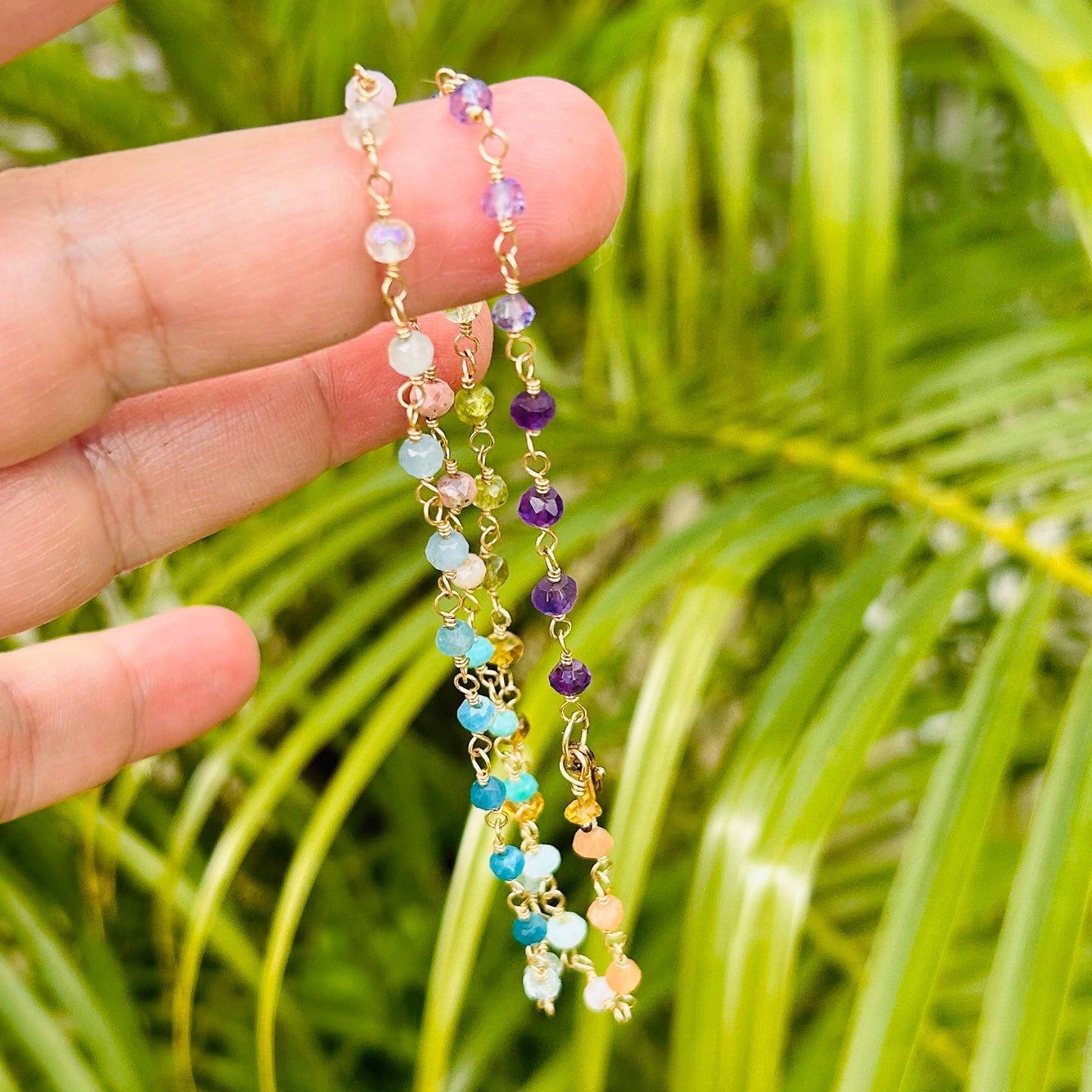 Gemstone Rosary Necklace ~ Ombre