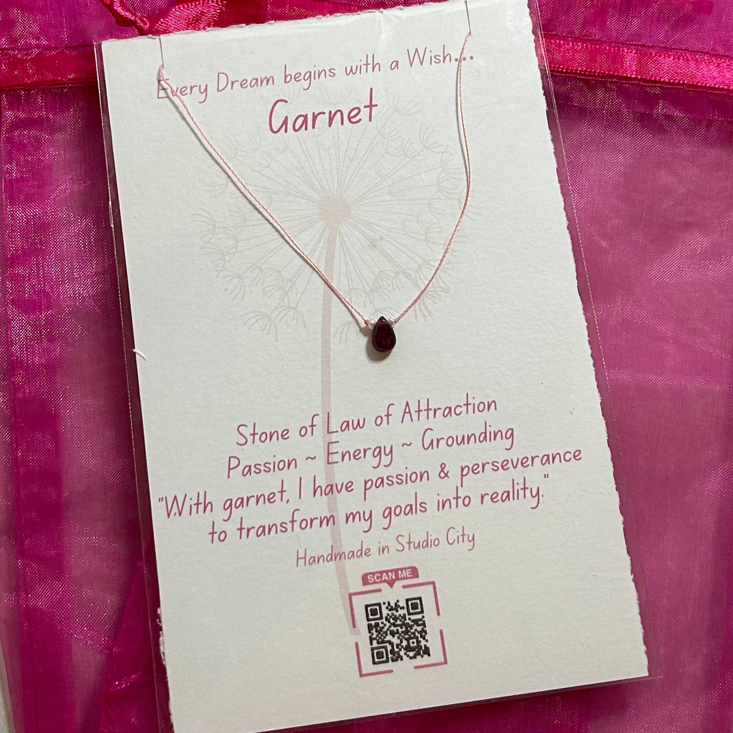 Garnet Wish Necklace