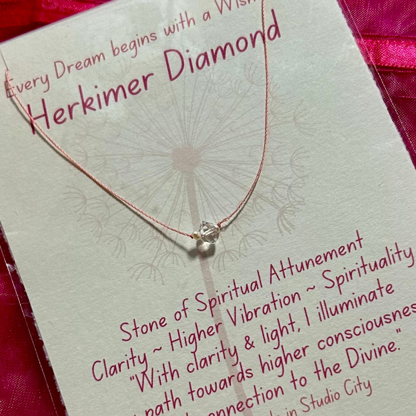 Herkimer Diamond Wish Necklace