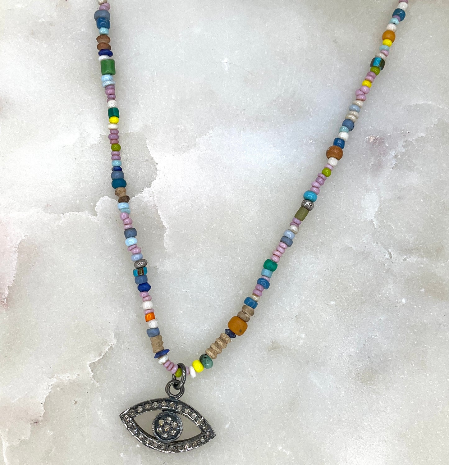 Protection Evil Eye Beaded Necklace