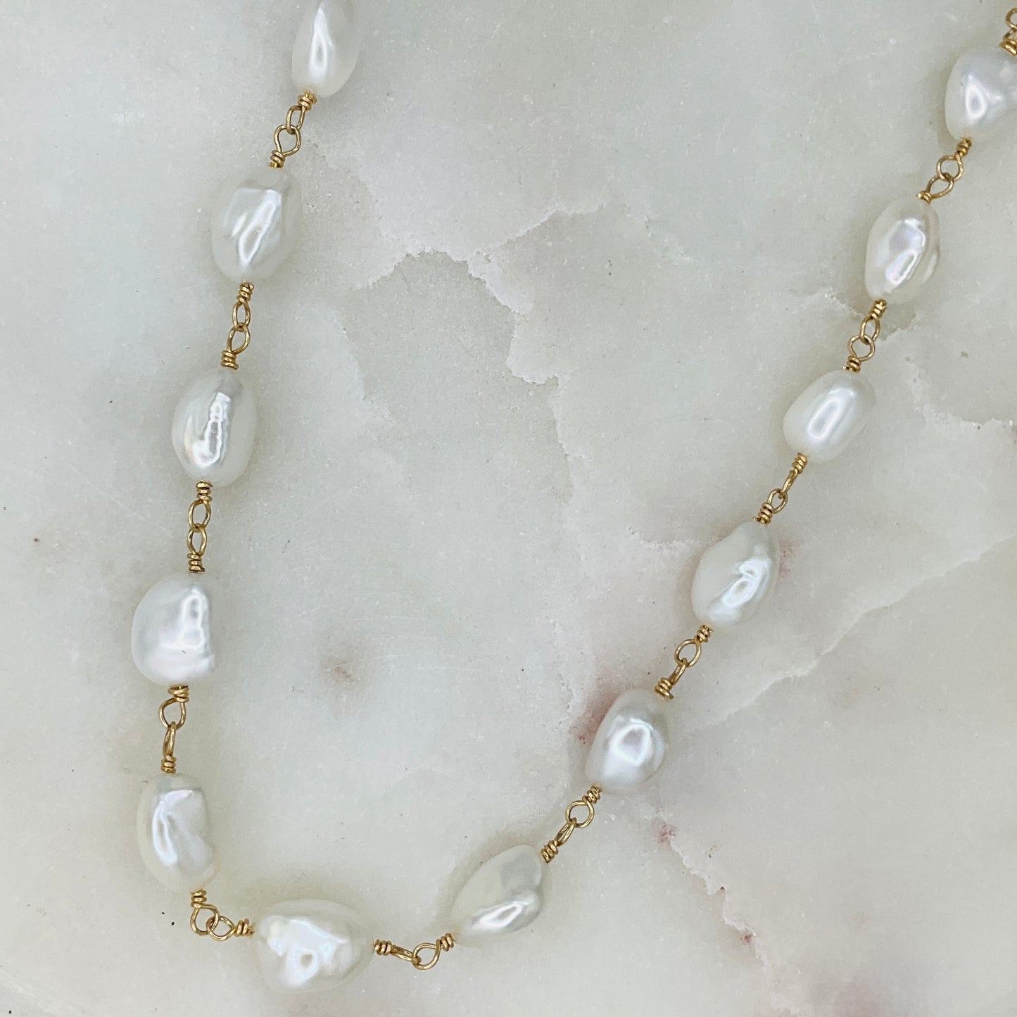 "Jelly Bean"  Pearl Necklace