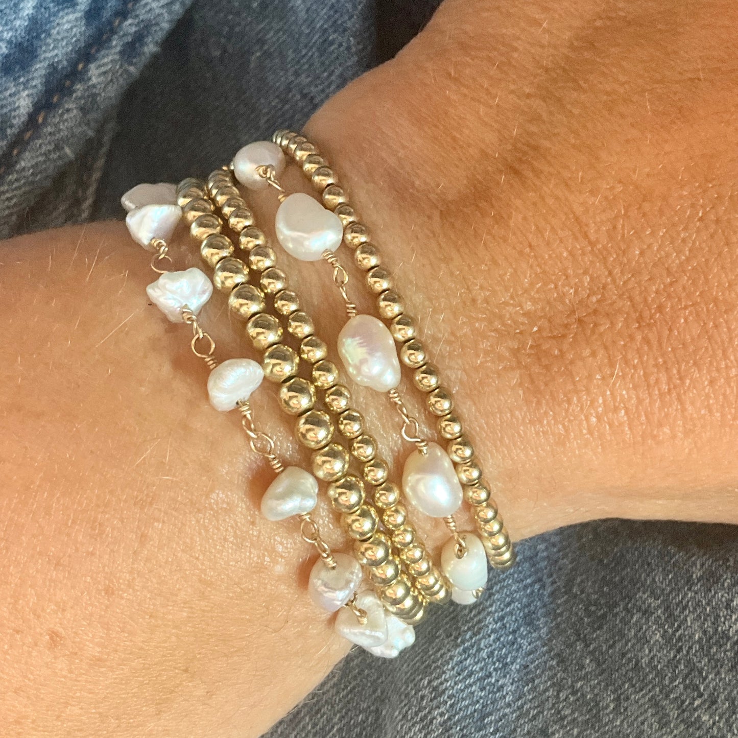 Dancing  Baroque Pearl Bracelet