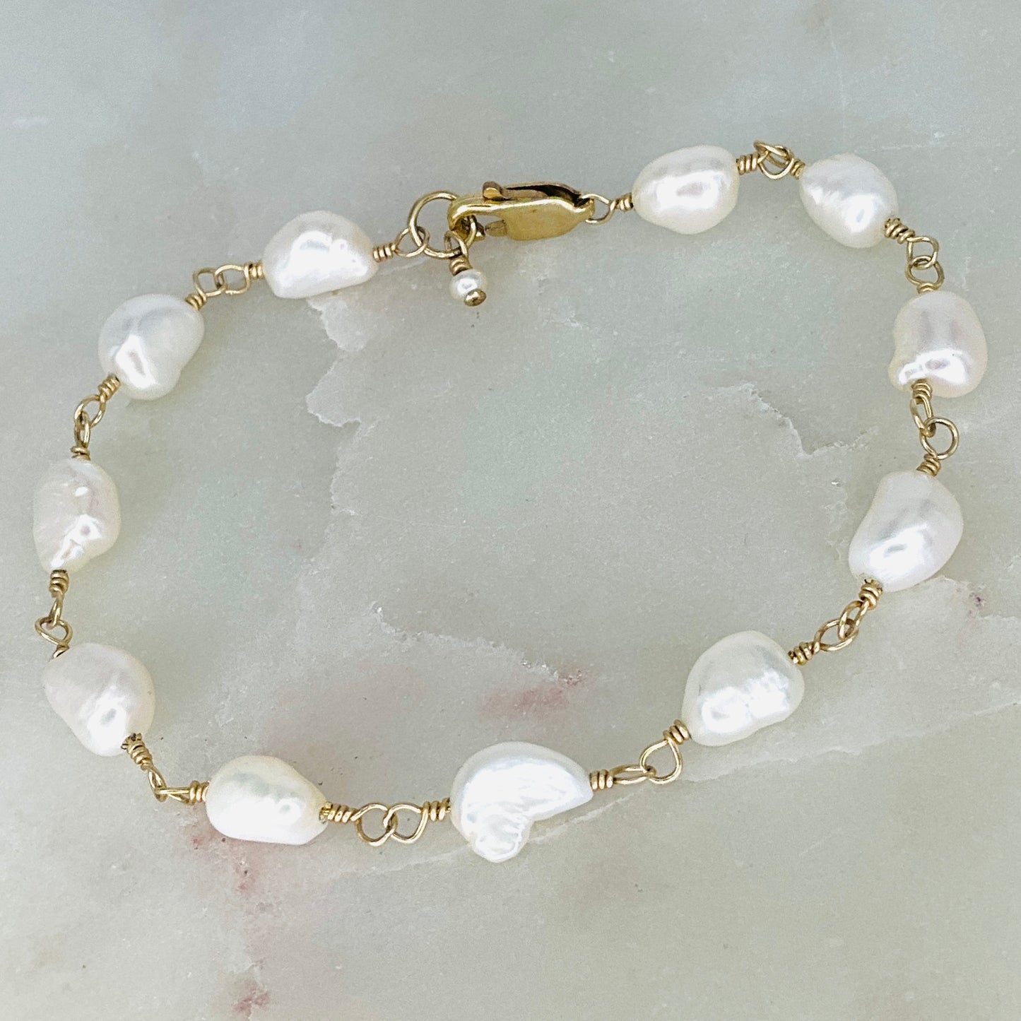 Jelly Bean Pearl Bracelet