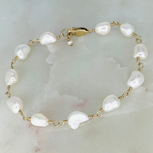 Jelly Bean Pearl Bracelet