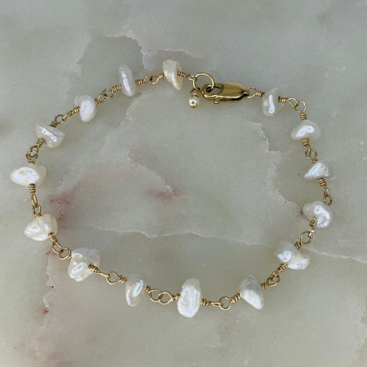 Dancing  Baroque Pearl Bracelet