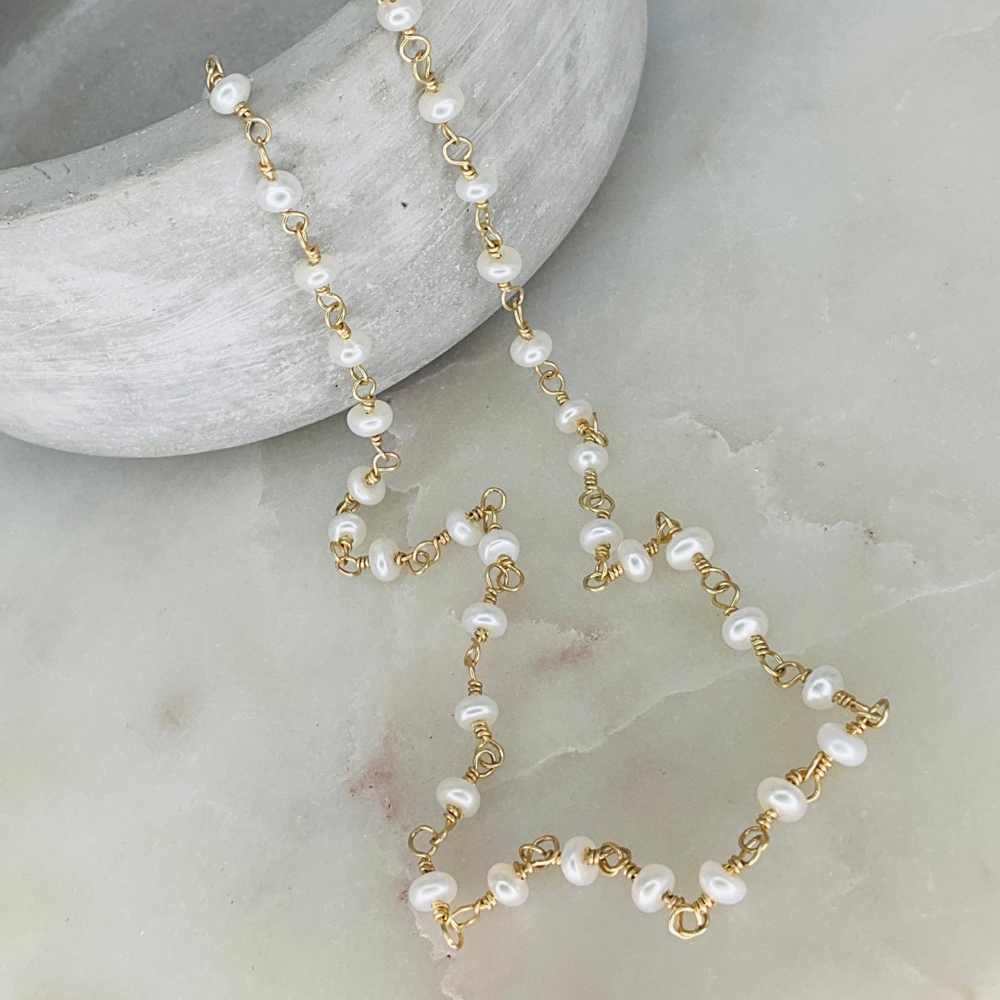 Pearl Rosary Necklace