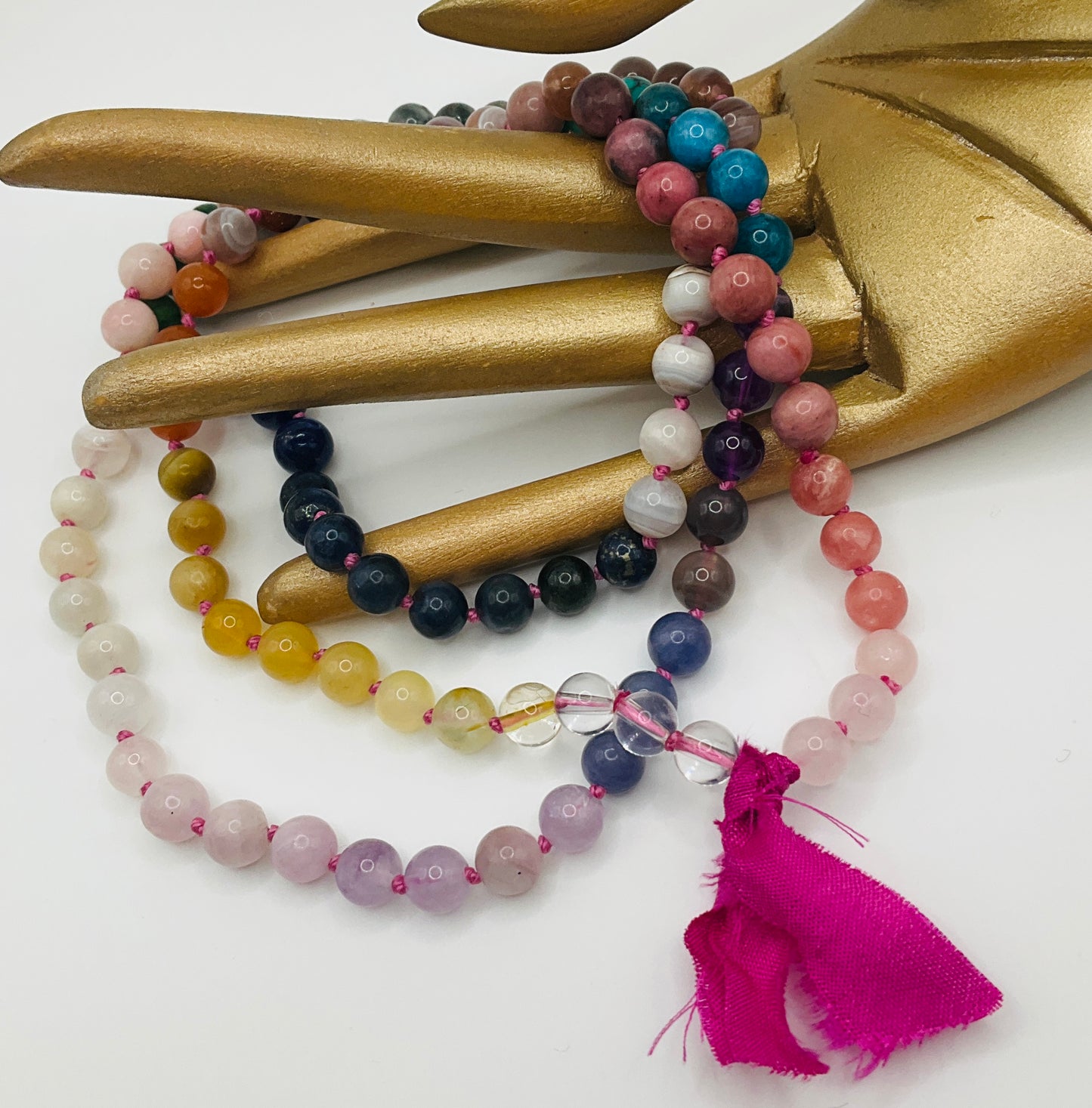 Sari Tassel Intention Mala ~ Pink (004)