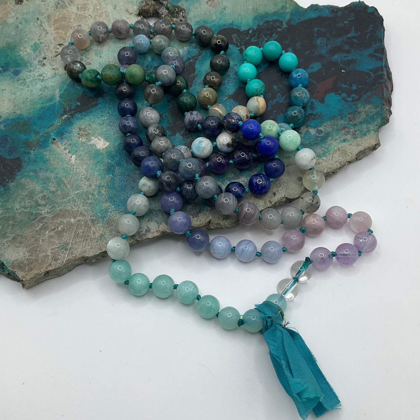 Sari Tassel Intention Mala ~ Turquoise (001)