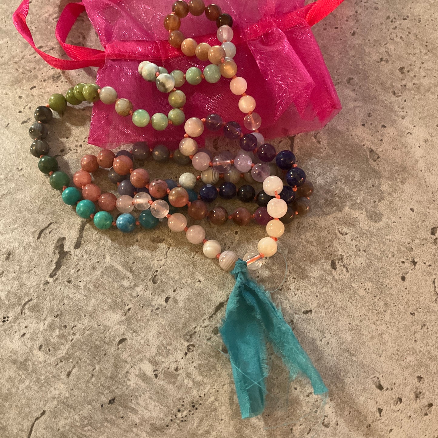 Sari Tassel Intention Mala ~ Turquoise (010)