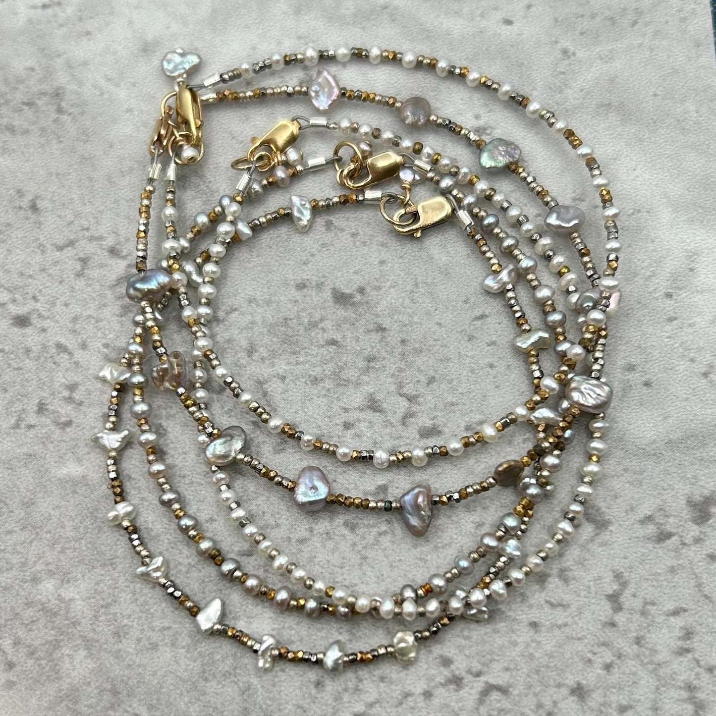 Parisian Beaded Pearl Bracelets