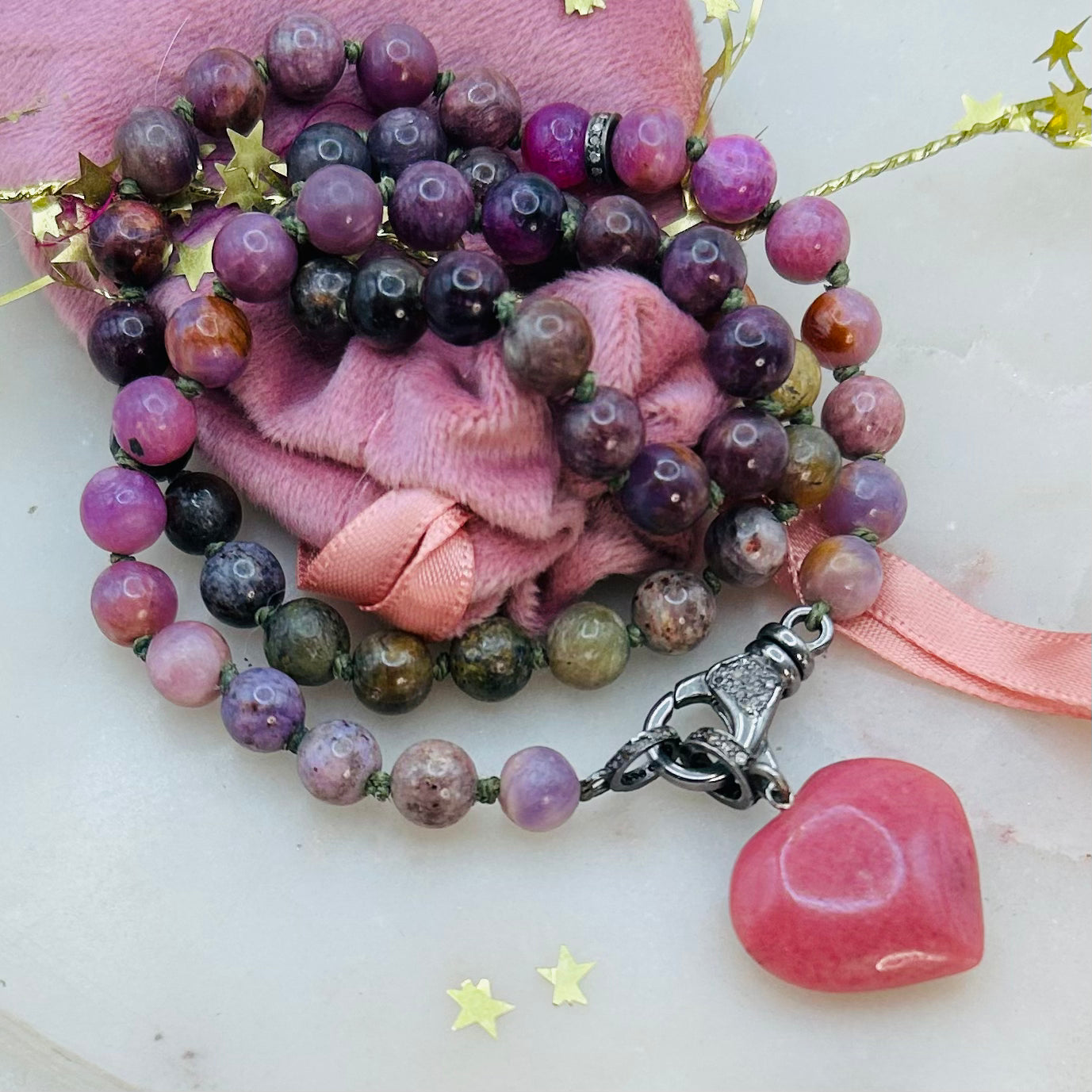 Vibrant Rainbow Tourmaline Necklace