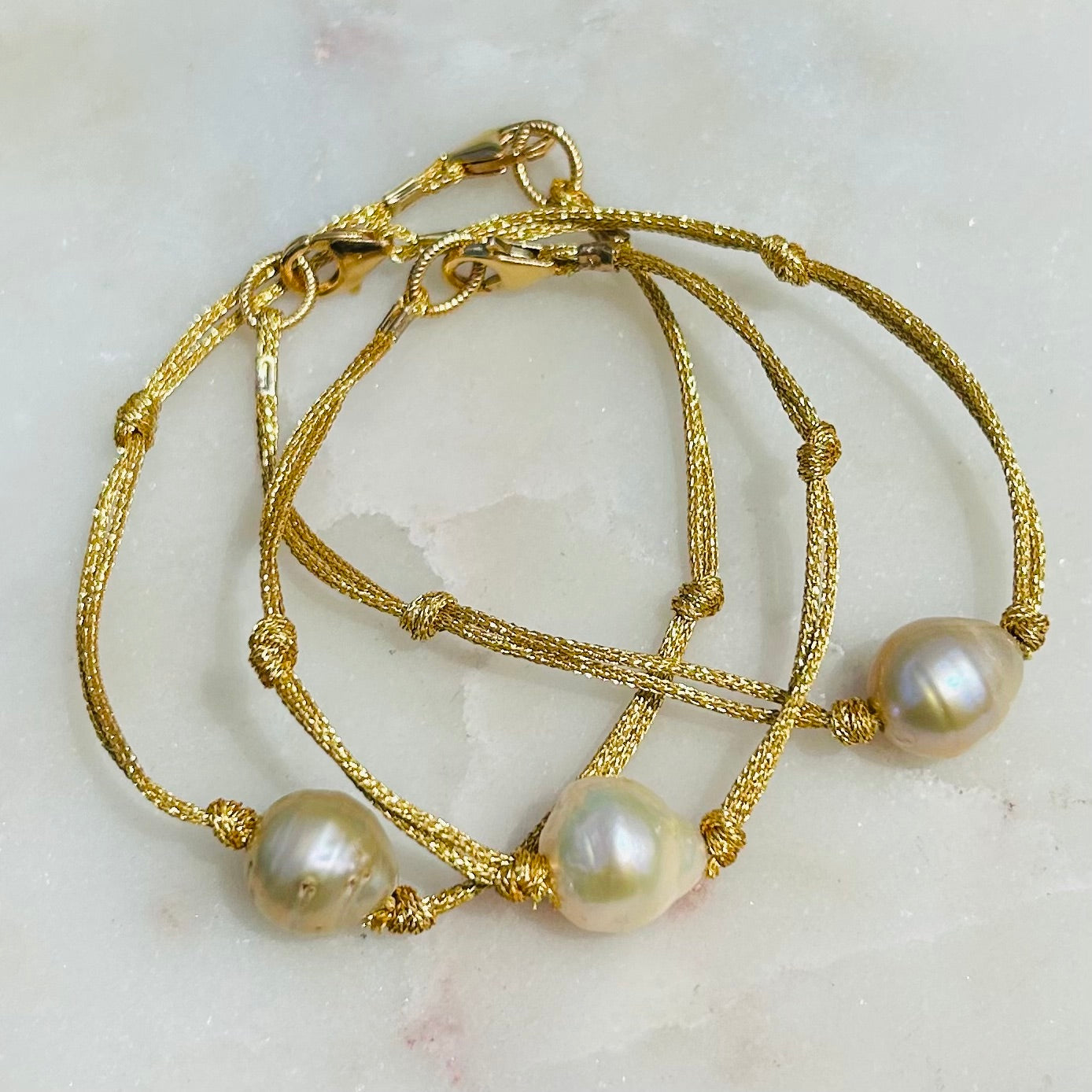 Golden Pearl Friendship Bracelet