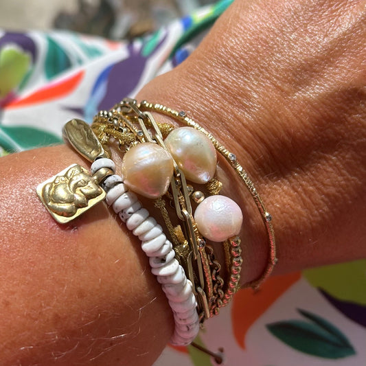 Golden Pearl Friendship Bracelet